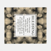 主よ賛美よ6:24-26ベージュ フリースブランケット (正面(横))