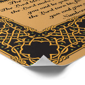 主よ賛美よ、数数6:24、ケルトデザイン ポスター (角)