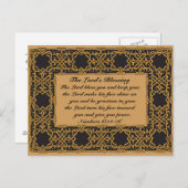 主よ賛美よ、数数6:24、ケルトデザイン ポストカード (正面/裏面)