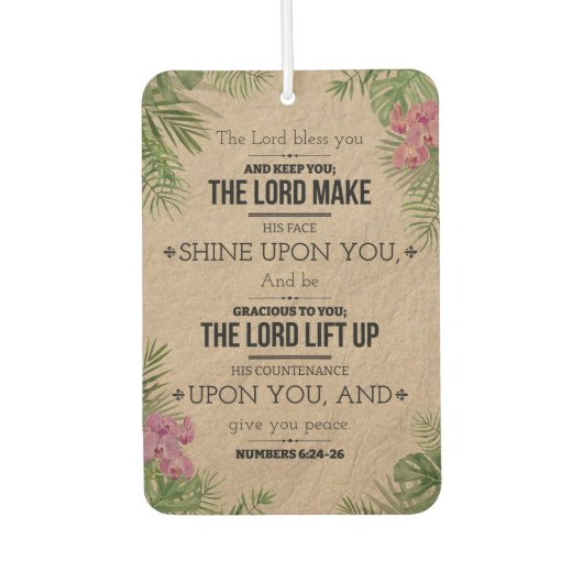 主よ賛美よ、6:24-26 カーエアーフレッシュナー (正面)