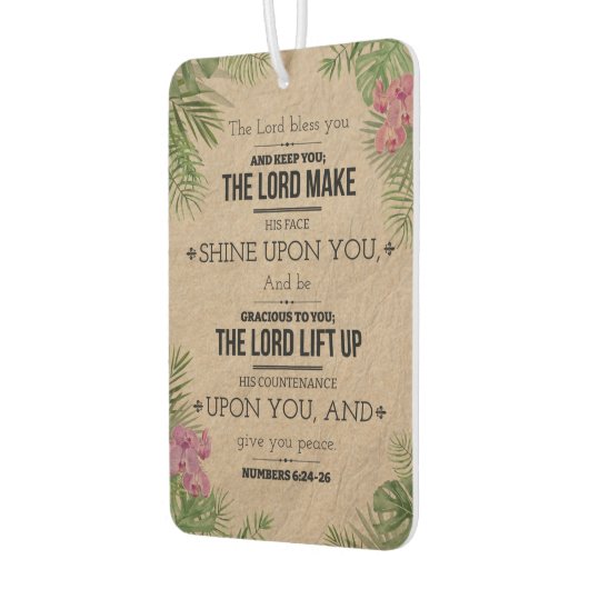 主よ賛美よ、6:24-26 カーエアーフレッシュナー (左)