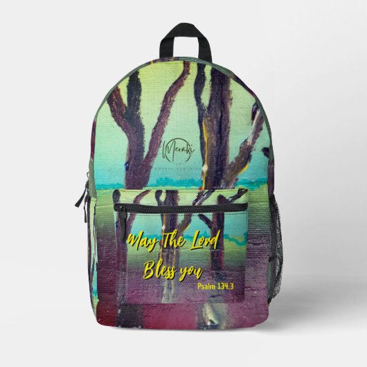 主よ賛美プリントカットソーリュック プリントバックパック (正面)