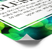 主よ賛美 |数字6:24-26賛美の青 ポスター (角)