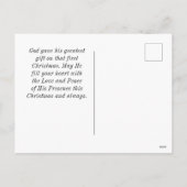 主よ賛美Youバイブルエレガントクリスマス赤金ゴールド シーズンポストカード (裏面)