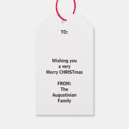 主よ、あなた賛美が六聖降誕祭を数えよ ギフトタグ (裏面)