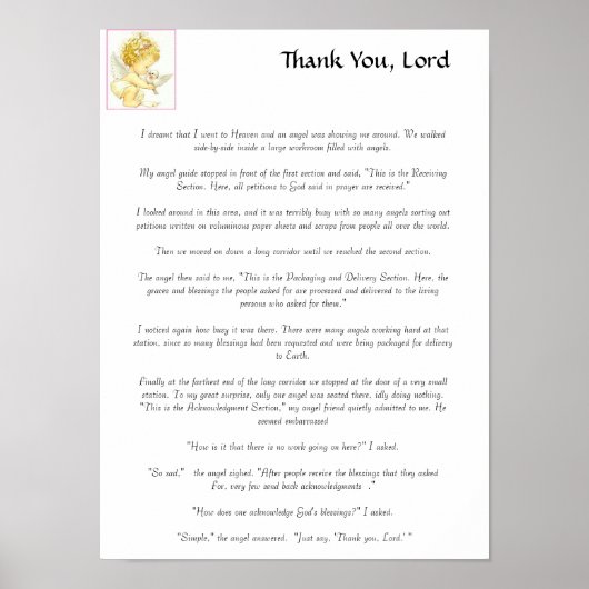 主よ、ありがとう ポスター (正面)