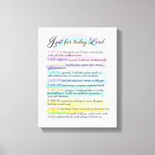 主よ、今日のために キャンバスプリント (正面)