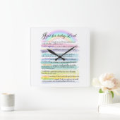 主よ、今日のために スクエア壁時計 (ホーム)