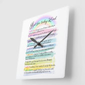 主よ、今日のために スクエア壁時計 (傾斜)