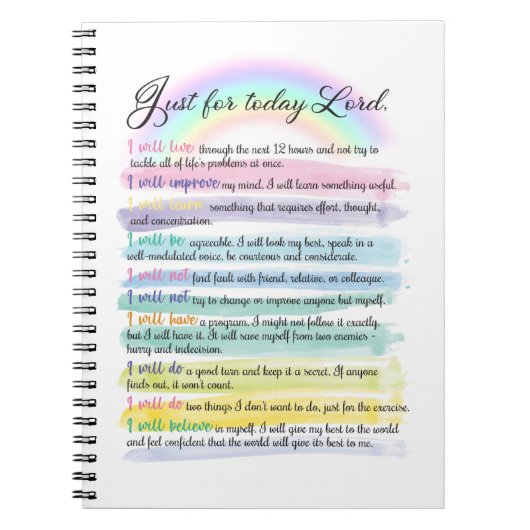 主よ、今日のために ノートブック (正面)