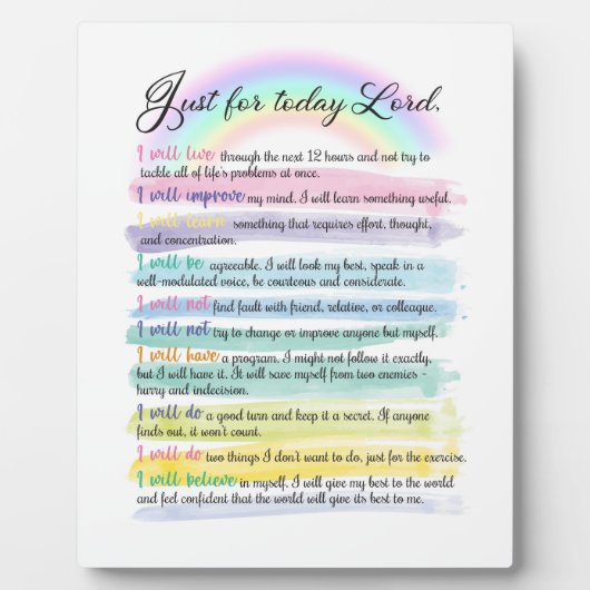 主よ、今日のために フォトプラーク (正面)