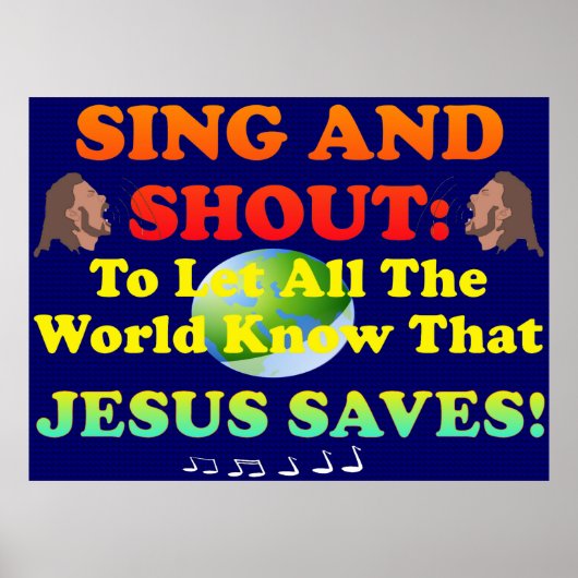 主よ、全世界に向かって賛美を歌い叫ぶ! ポスター (正面)