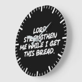 主よ、私を強化 – 信仰クリスチャンやる気を起こさせる ラージ壁時計 (傾斜)