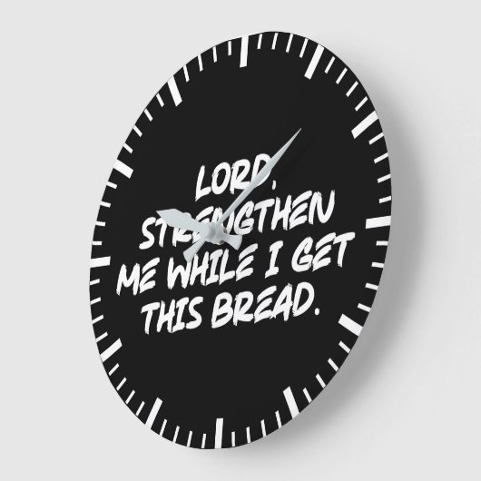 主よ、私を強化 – 信仰クリスチャンやる気を起こさせる ラージ壁時計 (傾斜)