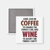 主よ、私与えのコーヒーとワイン マグネット (正面/裏面)