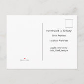 主をたたえる – 感謝祭の日パーティー- インビテーションポストカード (裏面)