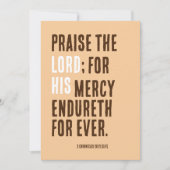 主をたたえる – 感謝祭の日パーティー- 招待状 (正面)