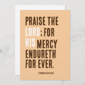 主をたたえる – 感謝祭の日パーティー- 招待状 (正面/裏面)