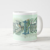 "主をほめたたえる"ヴィンテージクリスチャンの造幣局の緑 ジャンボコーヒーマグカップ (正面右)