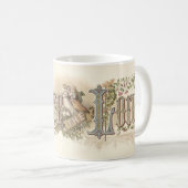 「主をほめたたえる」ヴィンテージクリスチャン芸術の抑揚 コーヒーマグカップ (正面右)