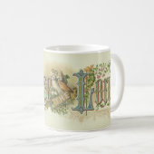 「主をほめたたえる」ヴィンテージ・クリスチャン・アート コーヒーマグカップ (正面右)