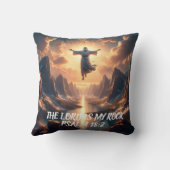 主を仰ぐイエスは私の岩である クッション (裏面)
