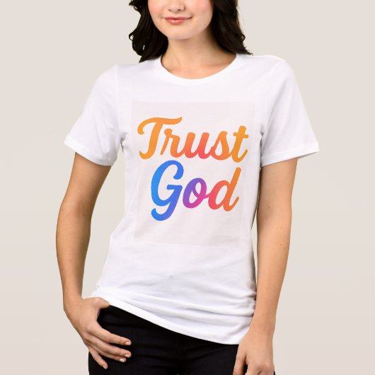 主を信じる女性のTシャツ トライブレンドTシャツ (正面)