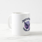主を信じる鳩のキリスト教Tシャツデザイン_1 コーヒーマグカップ (正面左)