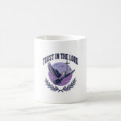 主を信じる鳩のキリスト教Tシャツデザイン_1 コーヒーマグカップ (中央)