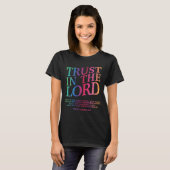 主を信じる キリスト教 イエスキリスト 神 姉妹 兄弟 Tシャツ (正面フル)