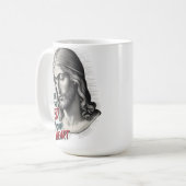 主を信頼するようにとイエスは励まされる コーヒーマグカップ (正面左)