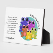 主を信頼するカエル神に完全に頼る フォトプラーク (側面)