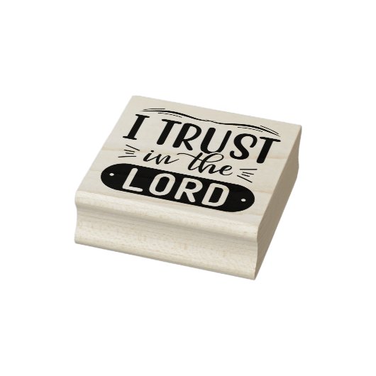 主を信頼するキリスト教の宗教引用文 ラバースタンプ (スタンプ)