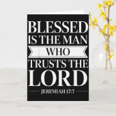 主を信頼する人は幸せである聖書の一節 カード (黄色い花)