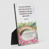 主を信頼する箴言聖書の詩篇看板 5x7 フォトプラーク (側面)