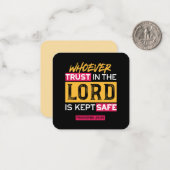 主を信頼する者は安全である 引用句 ノートカード (正面/裏面インサイチュ)