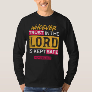 主を信頼する者は安全である 引用句 Tシャツ