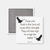 主を信頼する者は、彼らの境地を更新する マグネット (正面/裏面)