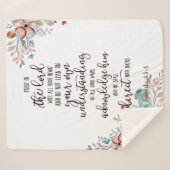 主を信頼する花 シェルパブランケット (正面(横))