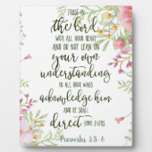 主を信頼する花 フォトプラーク (正面)