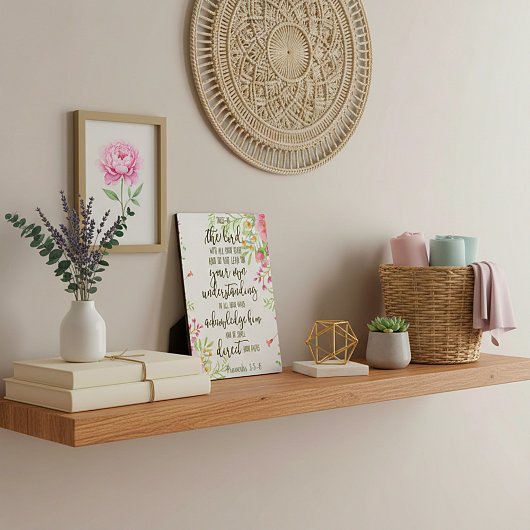 主を信頼する花 フォトプラーク