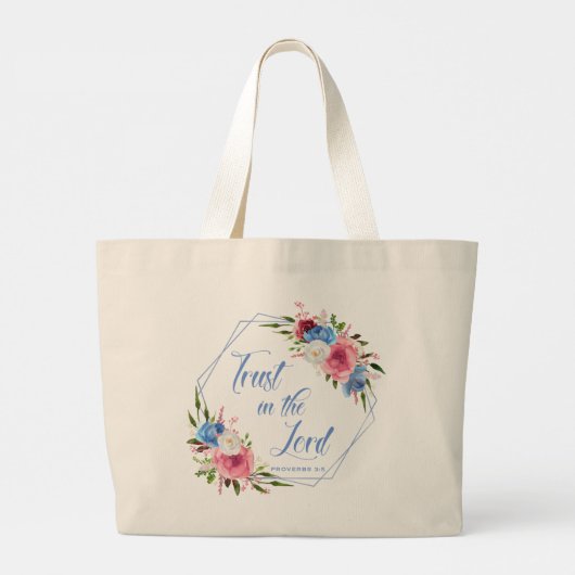 主を信頼する ラージトートバッグ (裏面)