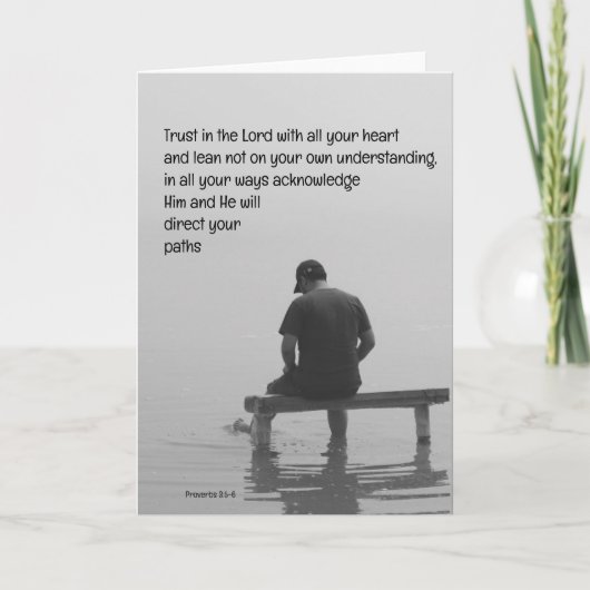 主を信頼する - 心を慰める聖書の言葉 カード (正面)