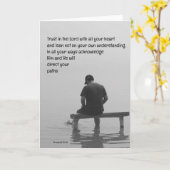 主を信頼する - 心を慰める聖書の言葉 カード (黄色い花)