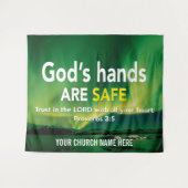 主を信頼せよ キリスト教教会壁画 タペストリー (正面(横))