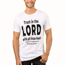 主を信頼せよ 箴言 3:5 KJV メンズTシャツ