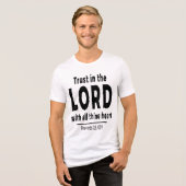主を信頼せよ 箴言 3:5 KJV メンズTシャツ トライブレンドTシャツ (正面全面)