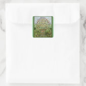 主を受け取る，カトリック祈りの言葉シール スクエアシール (バッグ)