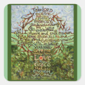 主を受け取る，カトリック祈りの言葉シール スクエアシール (正面)