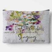 主を喜びと花で仕えなさい アクセサリーポーチ (正面)